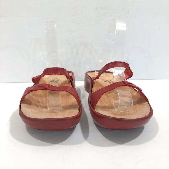 NAOT Red Leather Strappy Slide Sandals - Picture 4 of 9